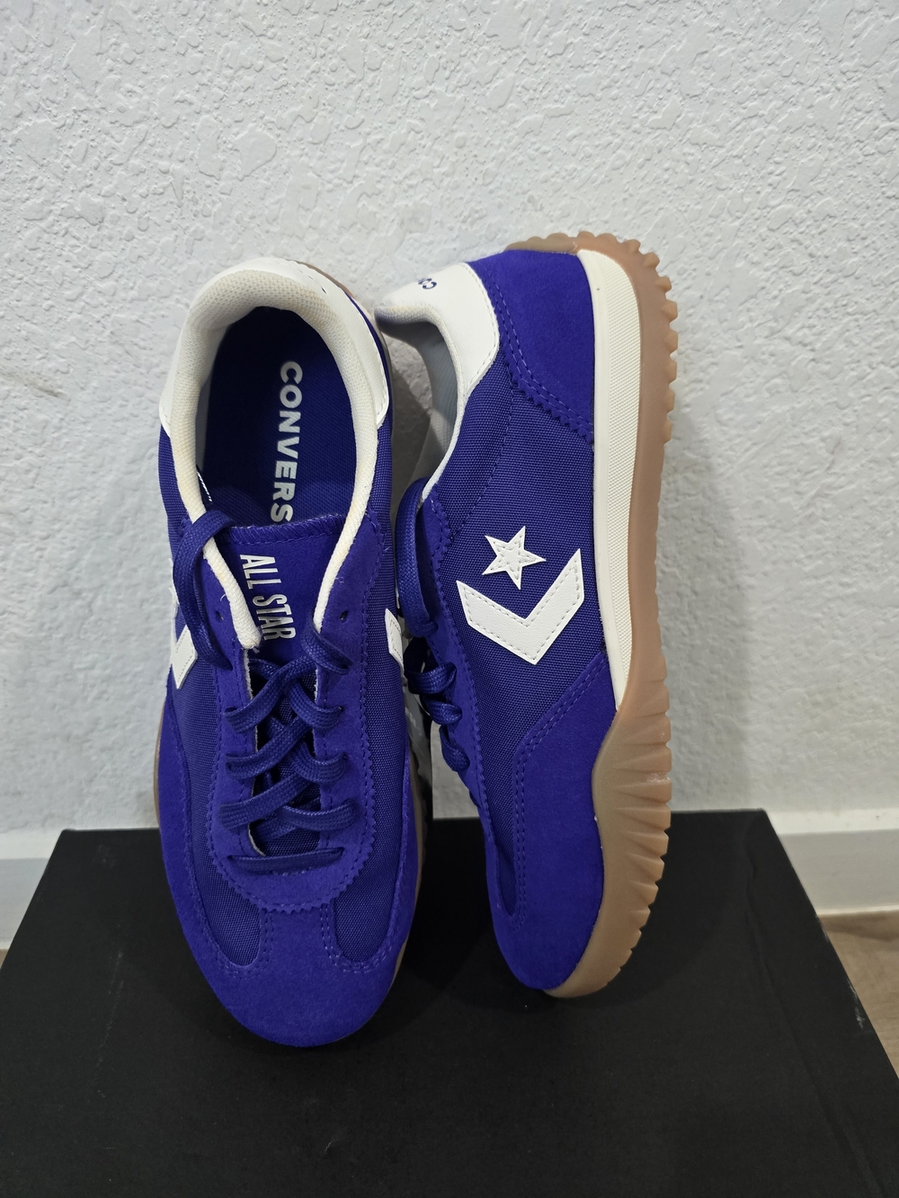 Converse Purple Suede Low-Top Sneakers with Gum Sole - Picture 6 of 9